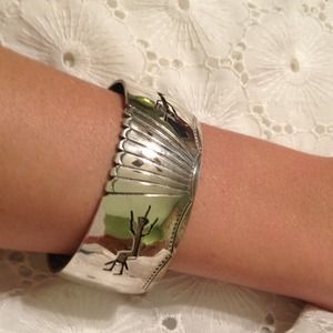 Silver bangle bracelet