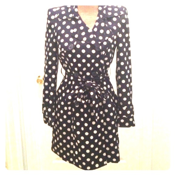 Adorable Navy Blue styled trench coat