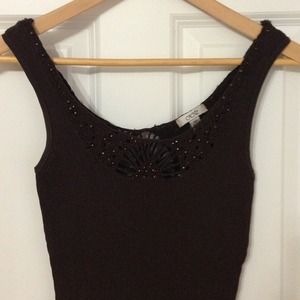 Sheer back panel Cache top