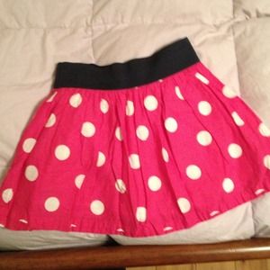 Hollister polka doted skirt