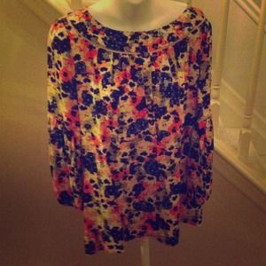 Floral Pleated Blouse
