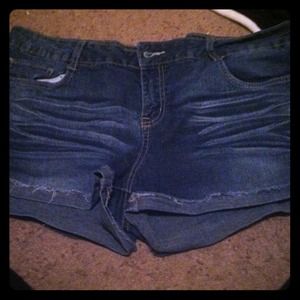 Blue jean shorts