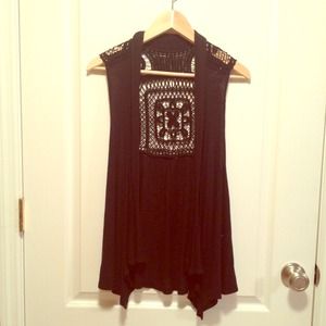 Black flowy Nordstrom vest.