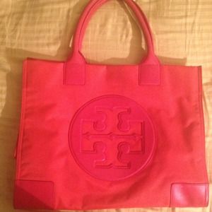 Large Nylon and leather Ella Tote.