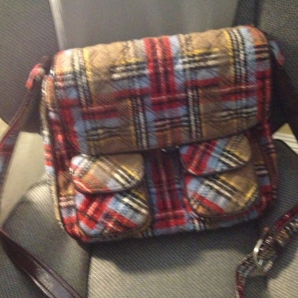 Vera Bradley plaid cross body bag