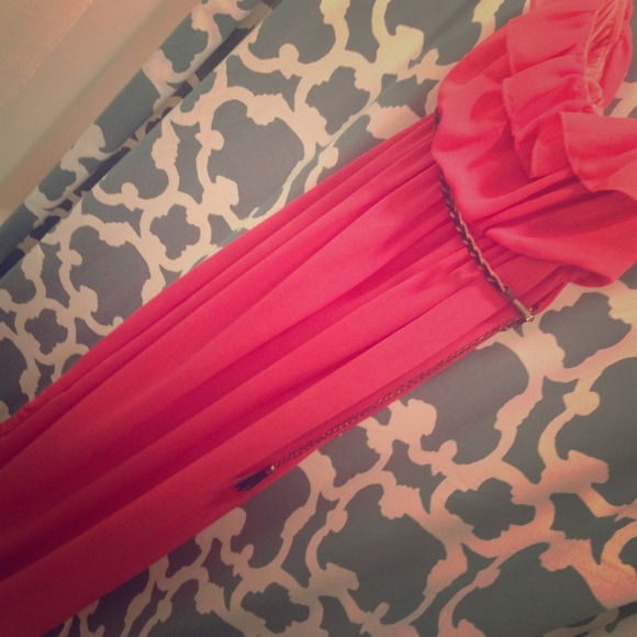 Coral Chiffon Maxi