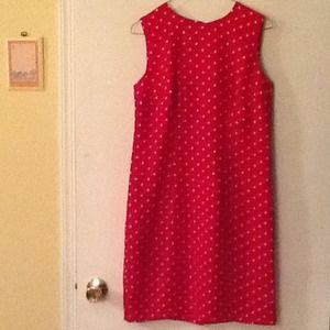 Red polka dot dress (petite)