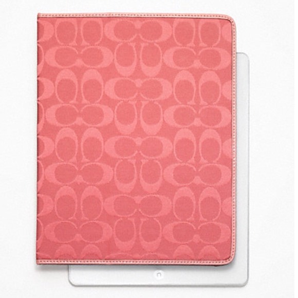 Coach ipad pink coral case