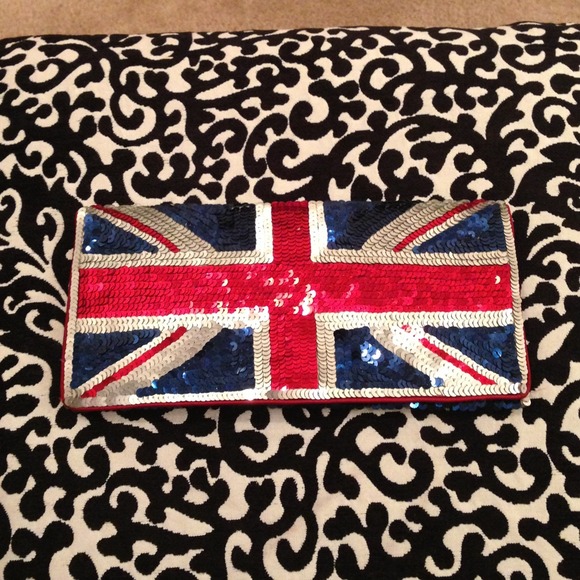 Embellished United Kingdom Flag Clutch