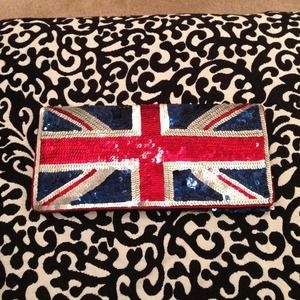Embellished United Kingdom Flag Clutch
