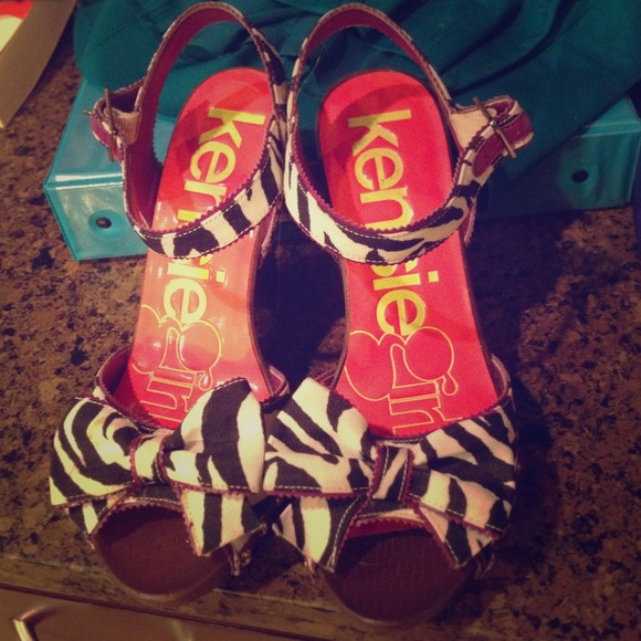 Zebra print 2" Kenzie girl heels never worn.