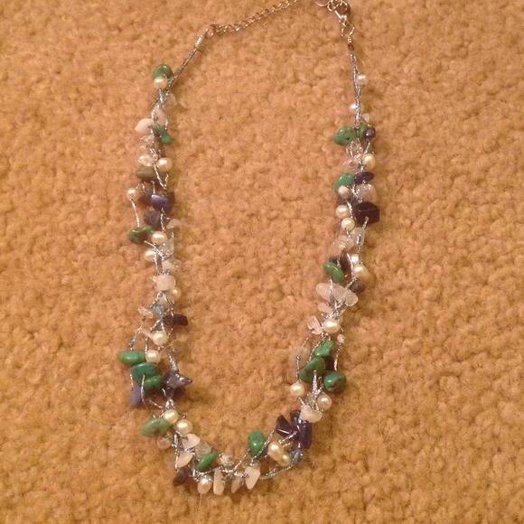 Multi Colored Blue and Turquoise Necklace