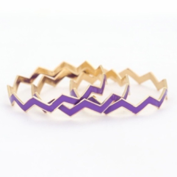 Purple zigzag bangles - Picture 2 of 2