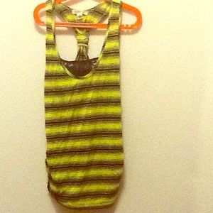Yellow/black Striped Top Lace Never Worn Halloween