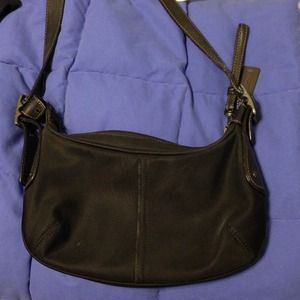 Black nylon coach shoulder bag