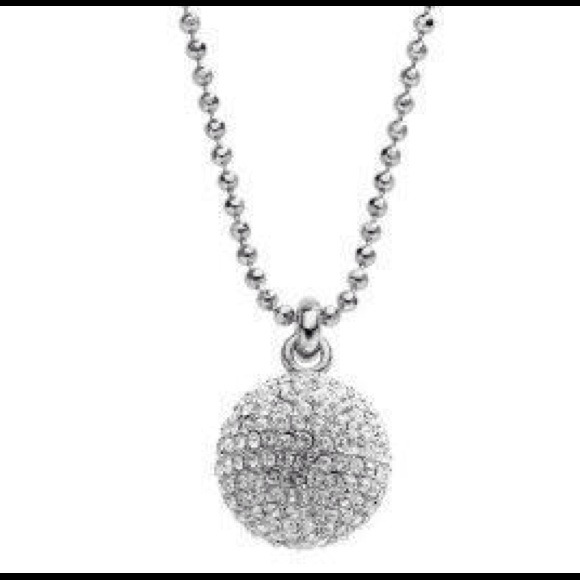Authentic Michael Kors "Fireball" necklace-Silver