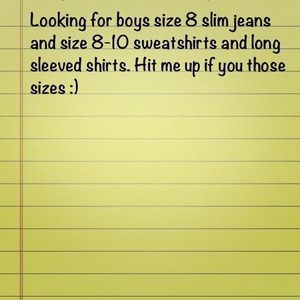 Need boy clothes size 8-10