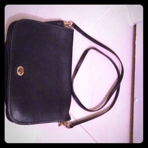 Vintage black coach cross body