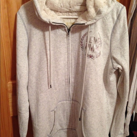 Victoria's Secret fur lined hoodie medium bling