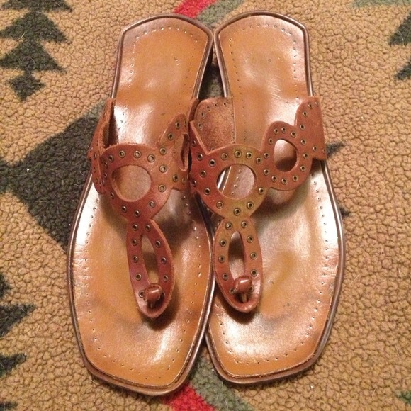 Brown Leather Sandals.