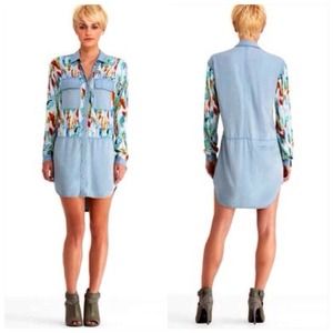 ⬇️RACHEL ROY mix media shirt dress⬇️