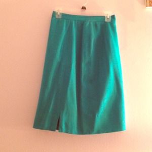 Teal Pencil Skirt