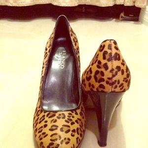 Franco Sarto cheetah print heels