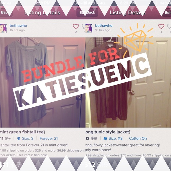 {mint green fishtail tee + long tunic jacket}