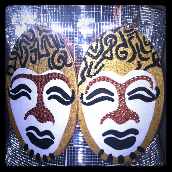 AWA Handpainted Mask Earrings