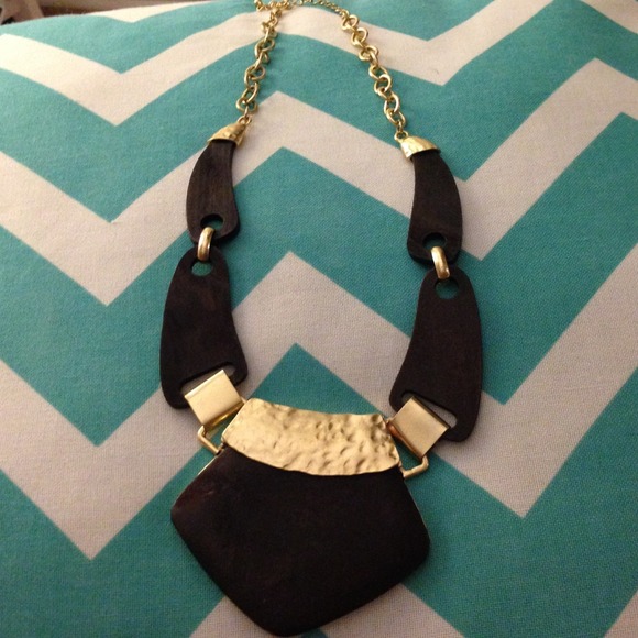 Brown wooden necklace
