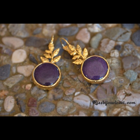 SOLD Earrings with Amethyst