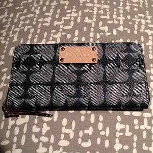 Kate Spade Ace of Spades pebbled wallet