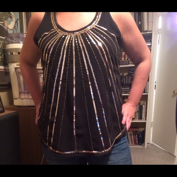 Apt 9 size L sequin top - Picture 3 of 4