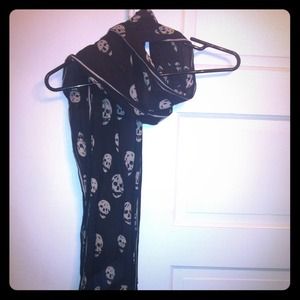 Black and white skull scarf