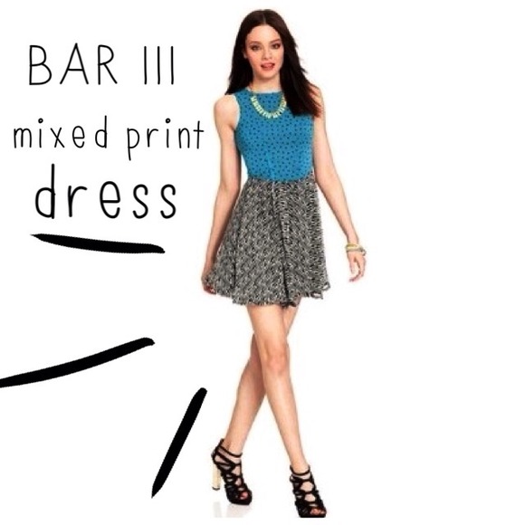 ⬇️Mixed print dress by BAR III⬇️