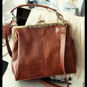 Vintage Brown Clutch & Shoulderbag