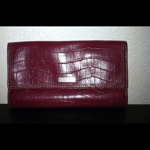 ❤SONOMA RED LEATHER BILLFOLD❤