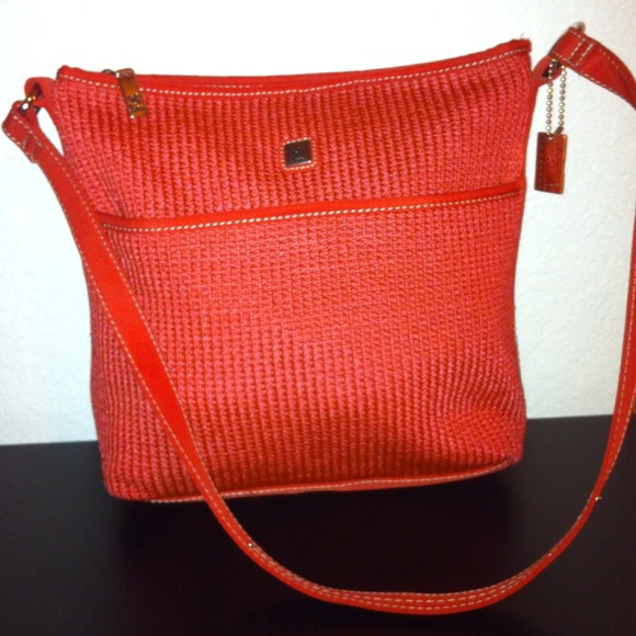 🔴⬇🌼LINA TANGERINE. CROCHET WOVEN HANDBAG🌼