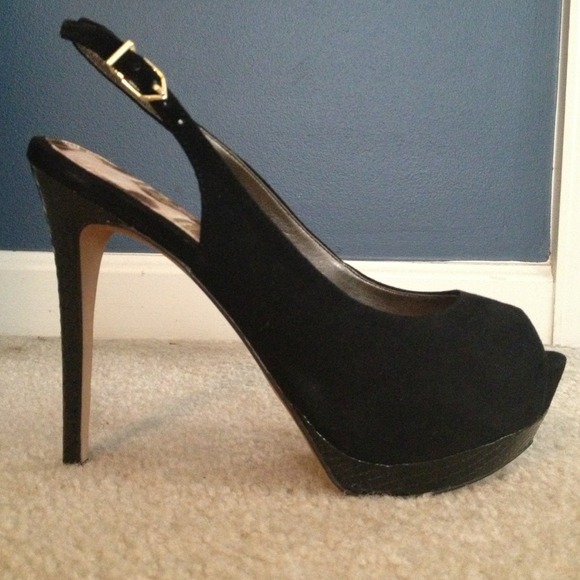 Black Suede Sam Edelman "Penelope" Platforms
