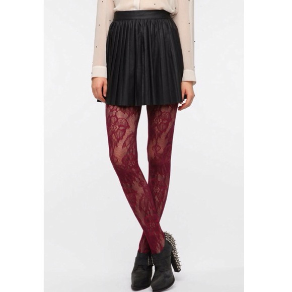 Urban Outfitters Dresses & Skirts - High waisted pleated vegan leather skirt