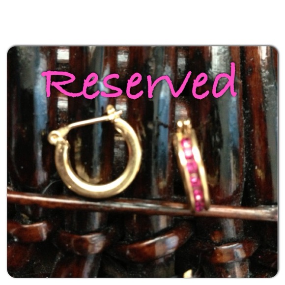 Tiny pink hoop earrings