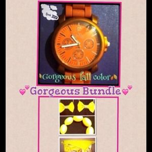 💕🎉HOST PICK🎉💕 9/20 yellow bundle&orange watch