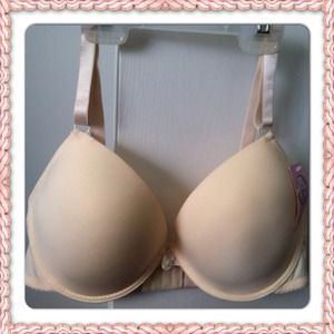 Paris Pink Plunge Bra - Ivory 40D