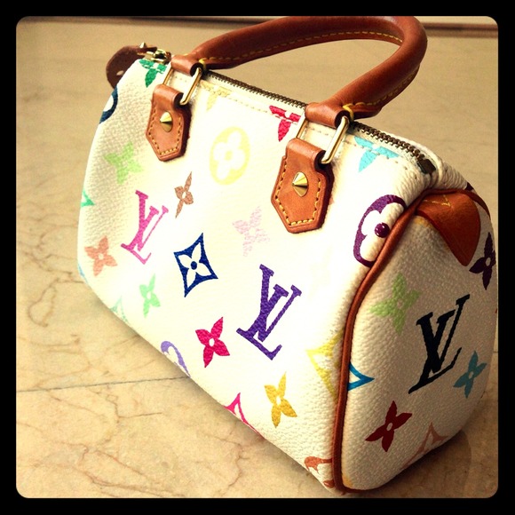 SOLD*** 100% Auth Louis Vuitton White Multi Mini - Picture 1 of 4