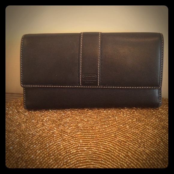 Coach Black Leather Wallet ✨Authentic✨