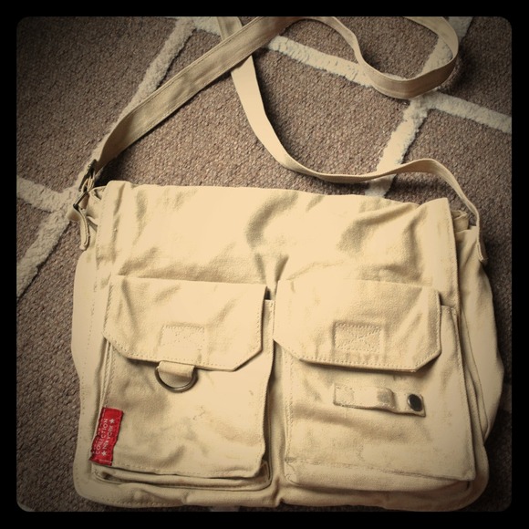 Khaki Messenger Bag