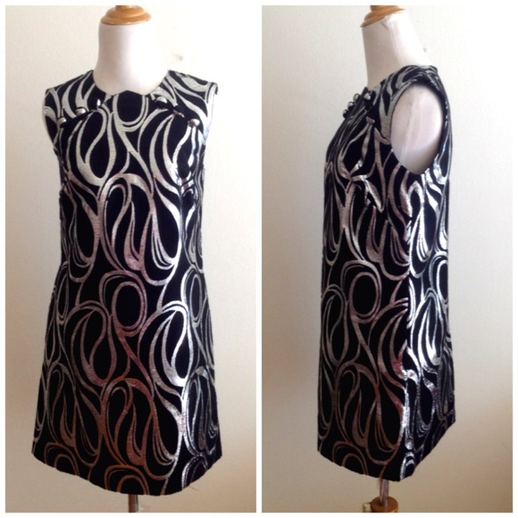 SOLD Milly silver & black dress