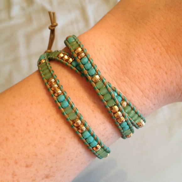 Wanderlust Triple Wrap in Turquoise and Rose Gold