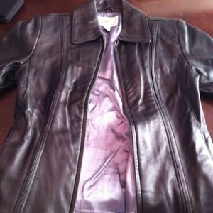 Black lamb skin coat