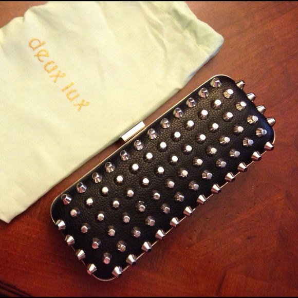 Deux Lux Studded Hard Case Clutch! NEW